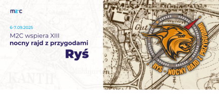 M2C jest sponsorem Nocnego Rajdu z Przygodami „RYŚ”