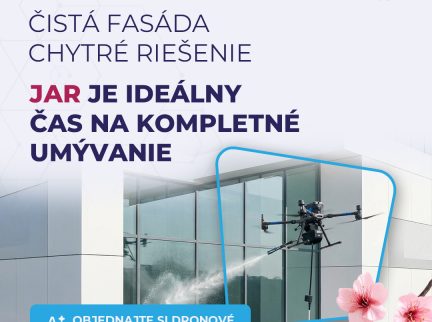 Jar je ideálny čas na čistenie fasád. Prečo je dronové riešenie najefektívnejšie?